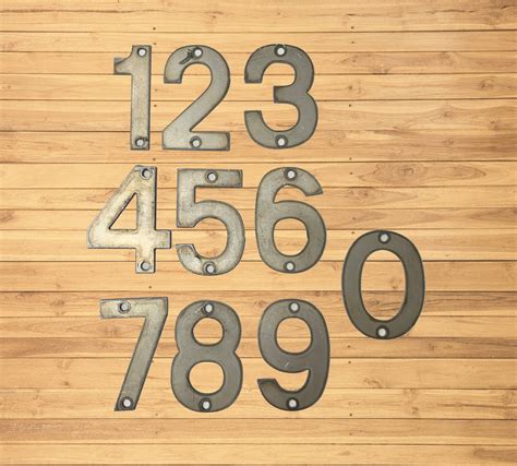 6 in modern metal house numbers|large stainless steel house numbers.